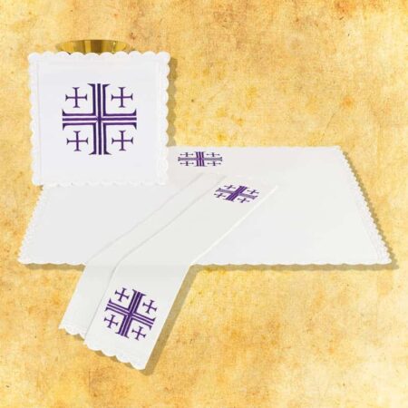 Conjunto de alfaias do cálice Cruz de Jerusalém