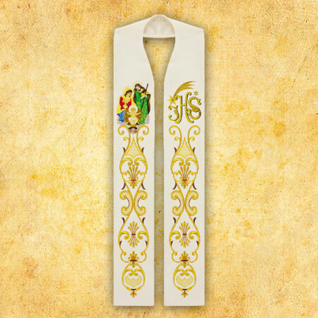 Estola bordada natalina