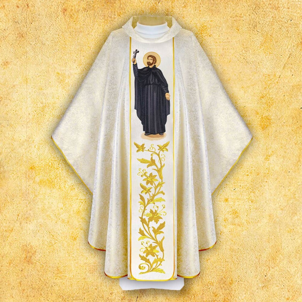 Casula bordada São Francisco Xavier