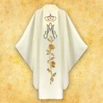 Casula bordada Mãe de Deus do Rosário