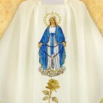 Casula bordada Mãe de Deus do Rosário