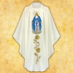 Casula bordada Mãe de Deus do Rosário