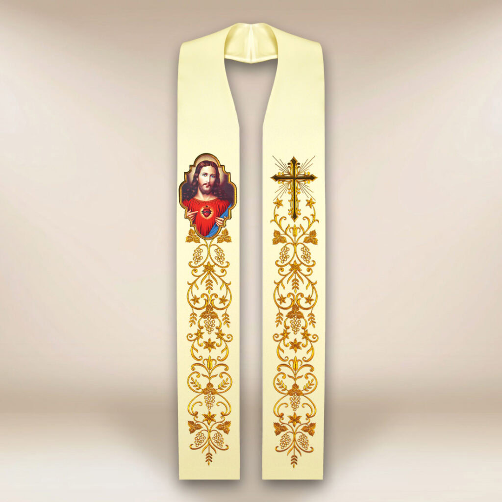 Estola com imagem Coração de Jesus
