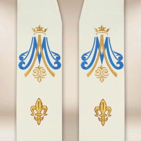 Estola bordada ecru Mariana