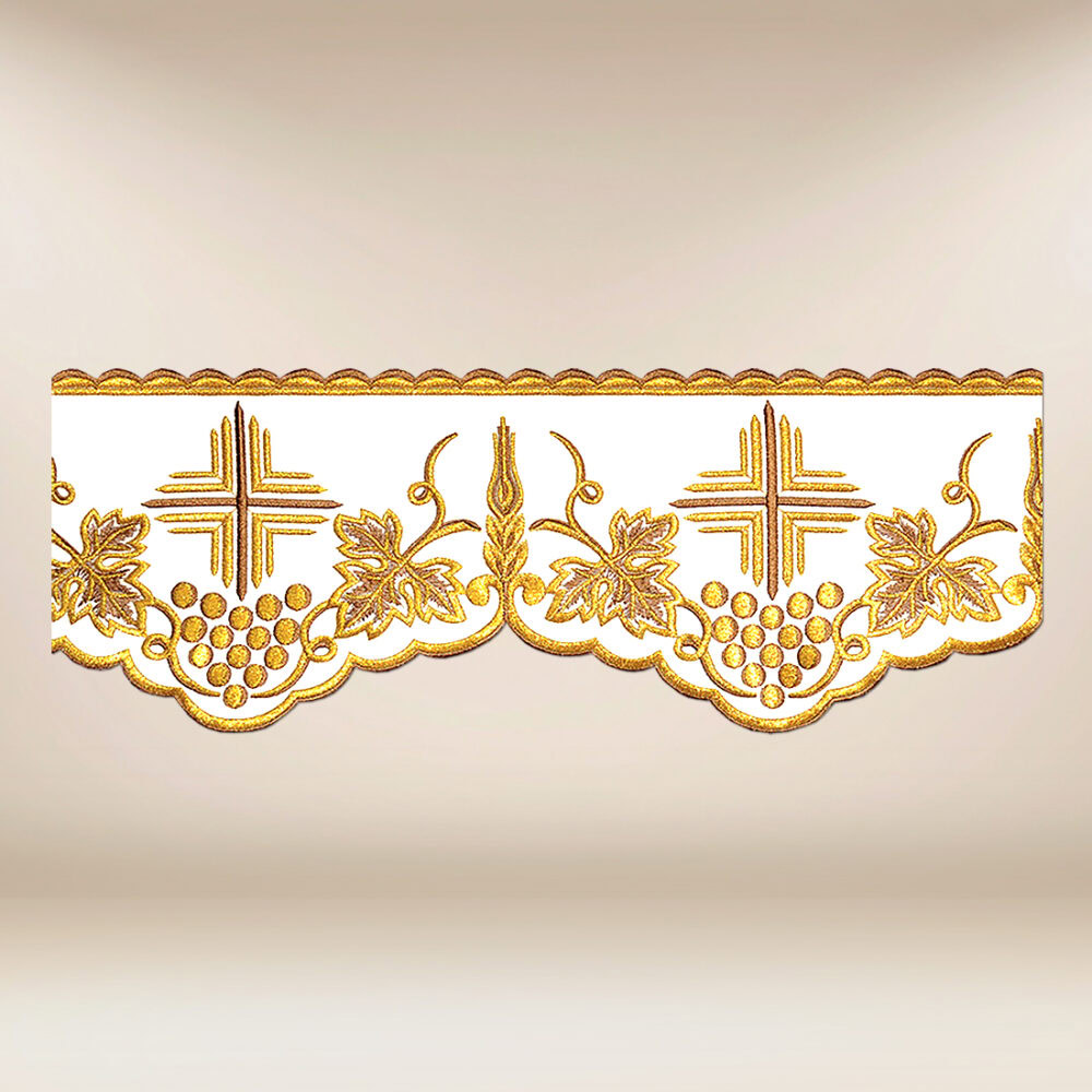 Renda bordada dourada