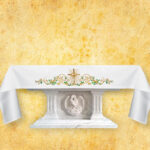 Toalha de altar bordada de casamento