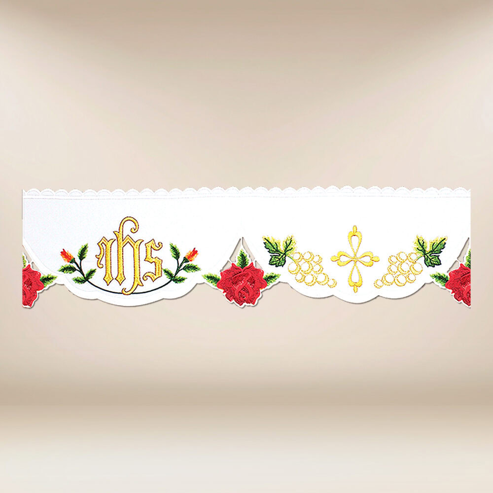 Coroa de altar bordada Rosas