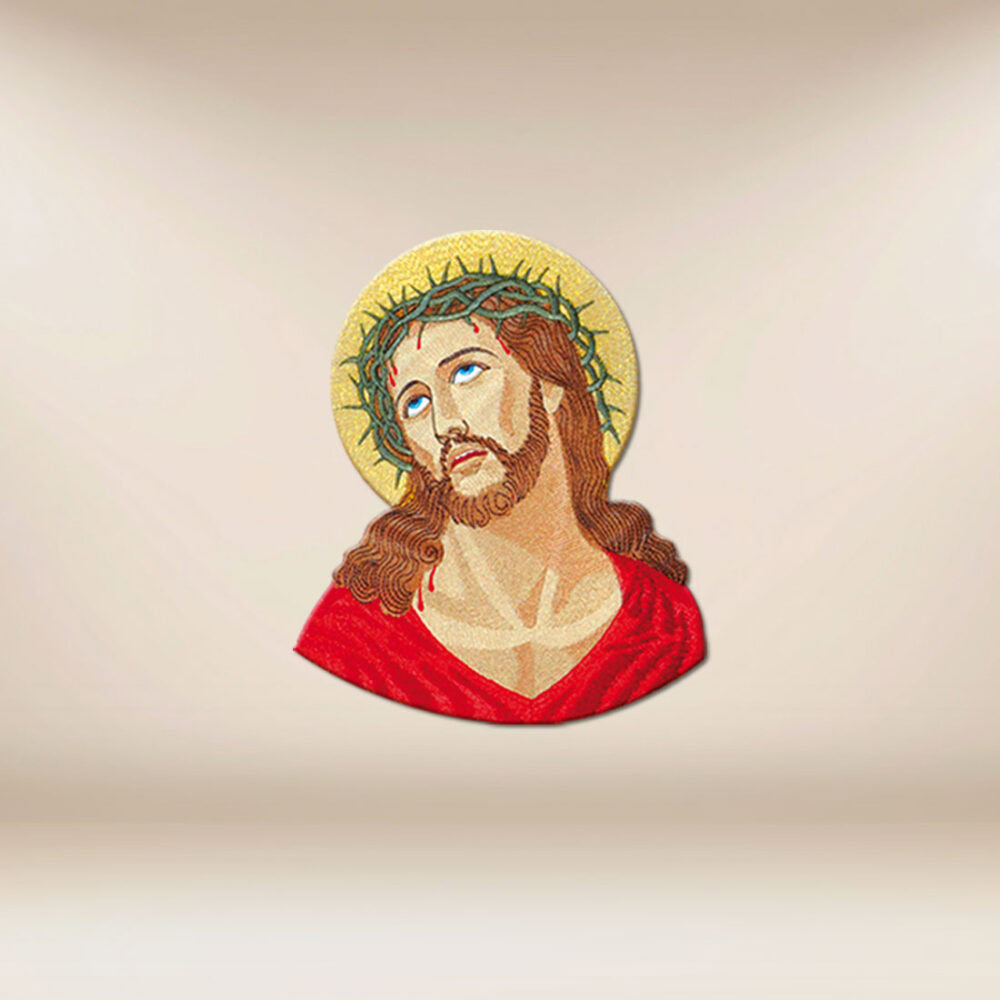 Aplicação bordada Cristo Sofredor
