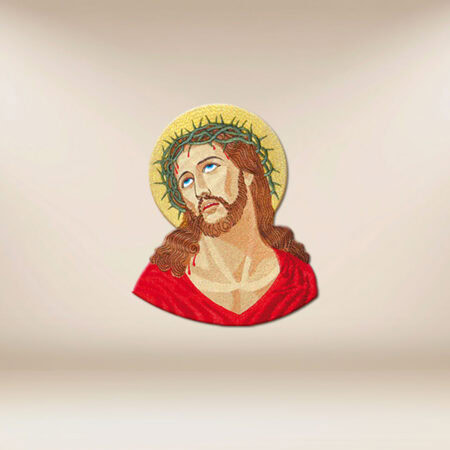 Aplicação bordada Cristo Sofredor