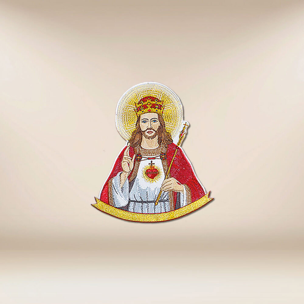 Aplicação bordada Cristo Rei