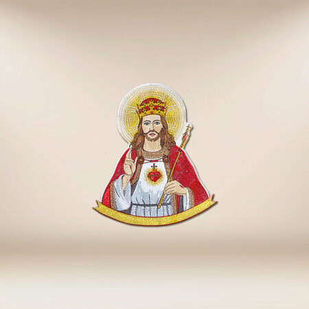 Aplicação bordada Cristo Rei
