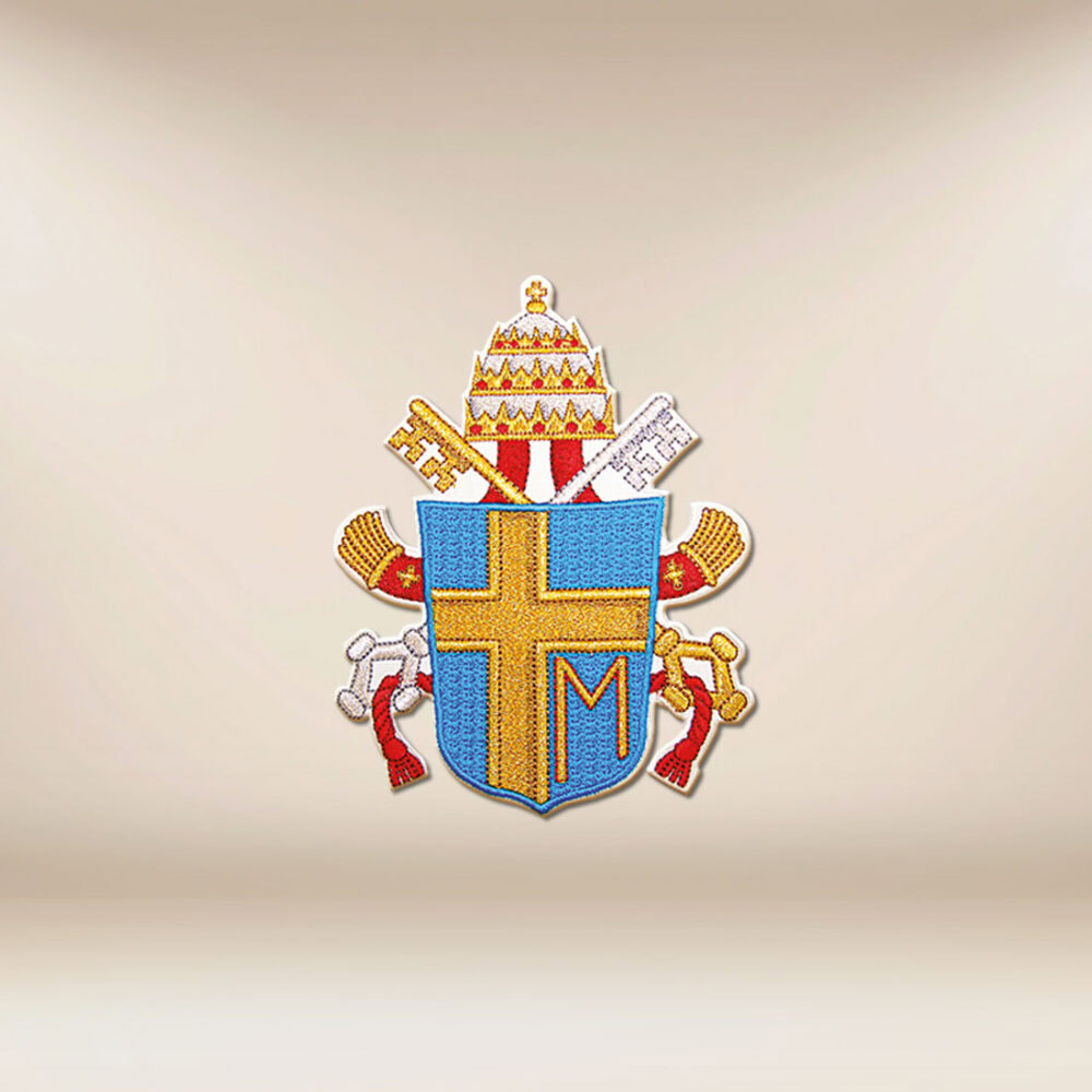Aplicação bordada Brasão Papal