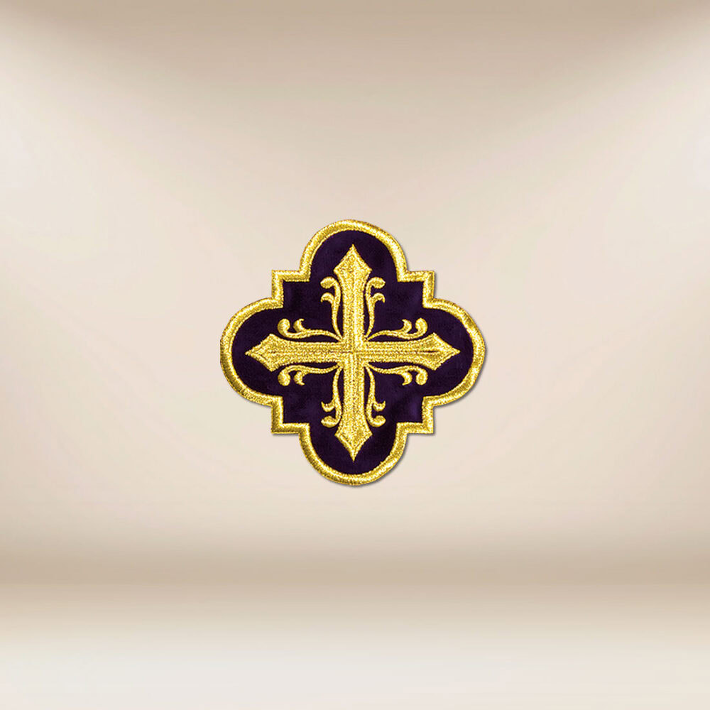 Aplicação bordada cruz