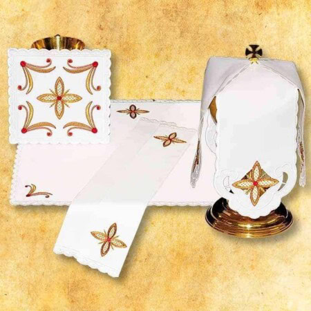 Conjunto de bielizna kielichowa Cruz em Quadrado
