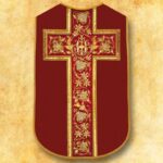 Casula romana réplica vermelha IHS