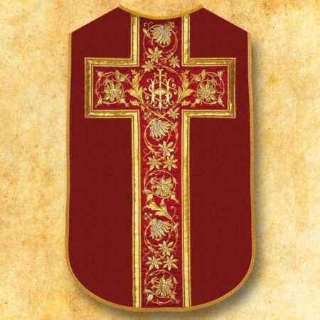 Casula romana réplica vermelha IHS