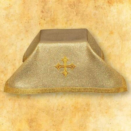 Véu para cálice litúrgico dourado 45×45cm