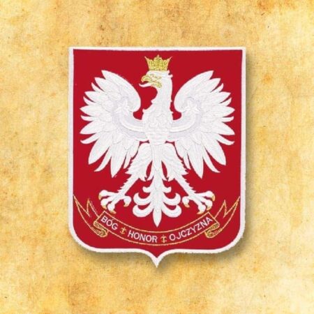Aplicação bordada emblema com inscrição
