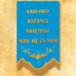 Mini chorągiew Matka Boża Różańcowa