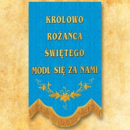 Mini chorągiew Matka Boża Różańcowa