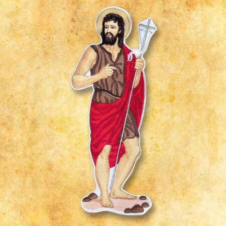 aplicação bordada São João Batista