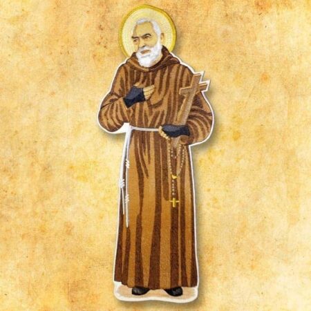 Aplicação bordada São Padre Pio