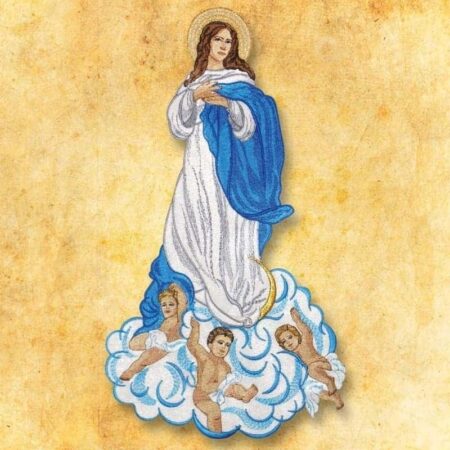 Aplicação bordada Mãe de Deus Assunta