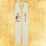 Estola litúrgica bordada com Jesus Misericordioso