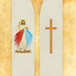 Estola litúrgica bordada com Jesus Misericordioso