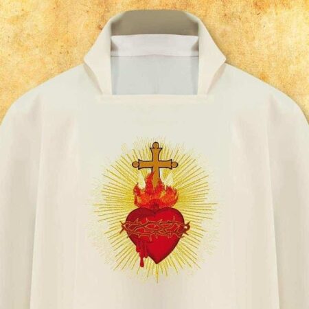 Casula bordada Coração de Jesus