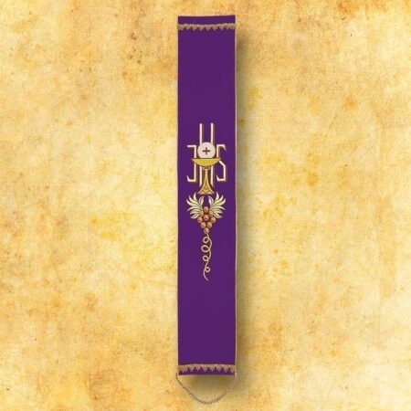 Suporte para sino roxo bordado