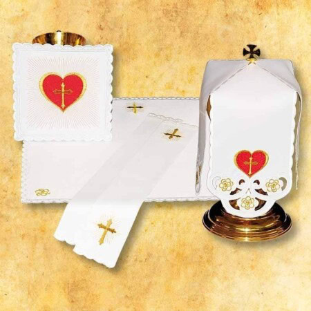 Conjunto de alfaias do cálice Coração de Jesus
