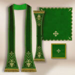 Casula romana na cor verde
