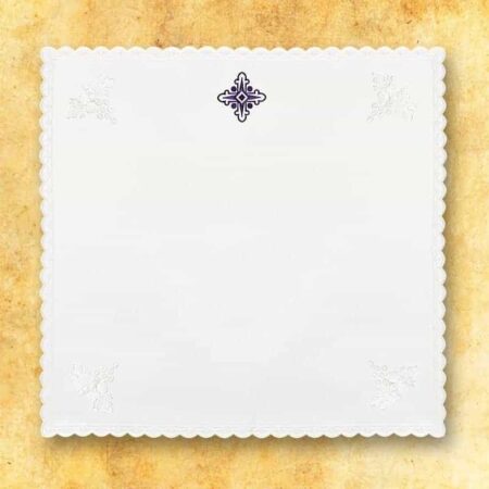 Bielizna kielichowa com bordado roxo