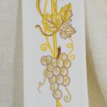 Estola bordada ecru IHS Espigas e Uvas