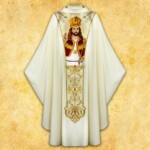 Casula litúrgica com Cristo Rei