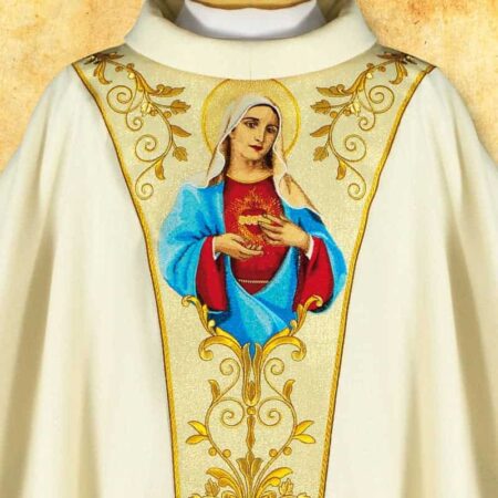 Casula bordada Coração de Maria