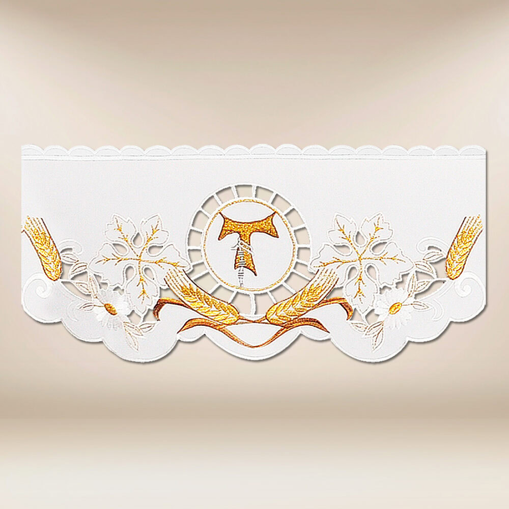 tira de renda bordada franciscana
