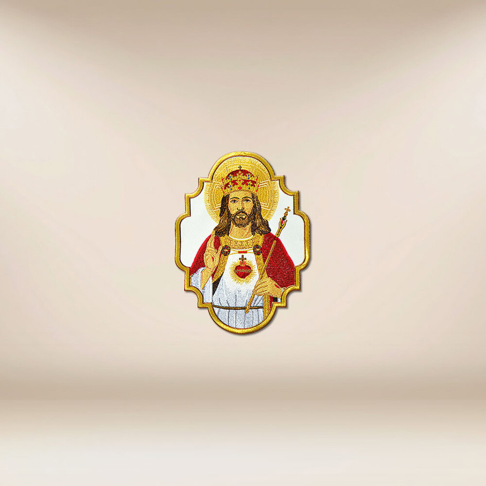 Aplicação bordada Cristo Rei