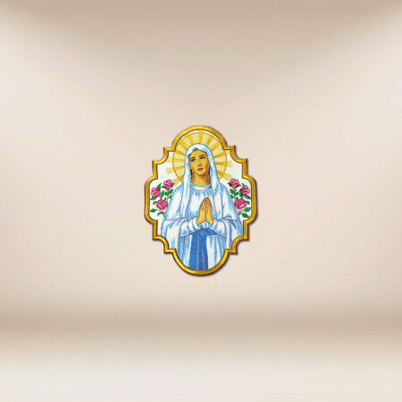 Aplicação bordada Mãe de Deus