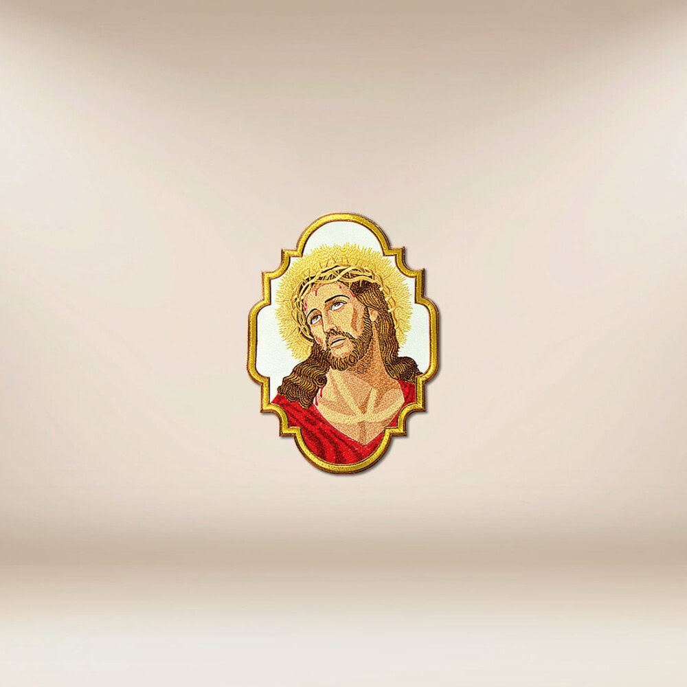 Aplicação bordada Jesus Sofredor