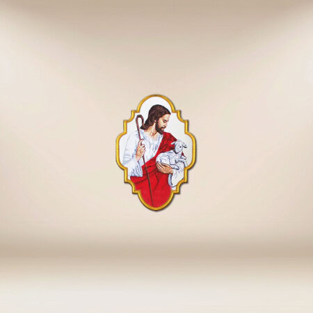 Aplicação bordada Jesus Bom Pastor