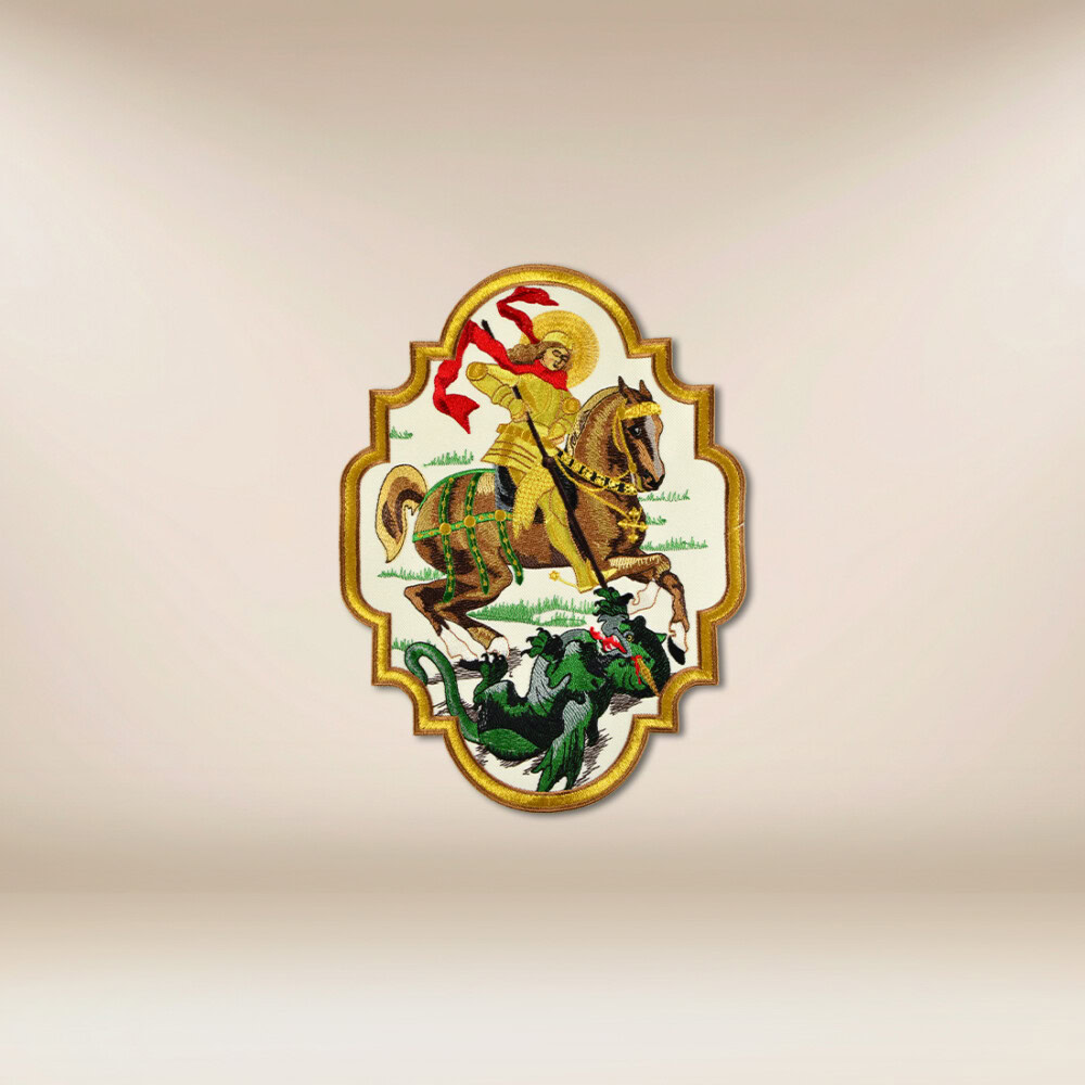 Aplicação bordada São Jorge