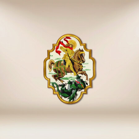 Aplicação bordada São Jorge