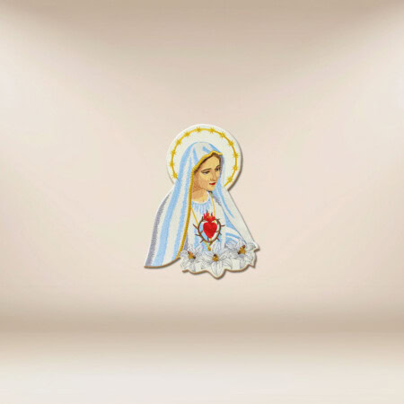Aplicação bordada Mãe de Deus