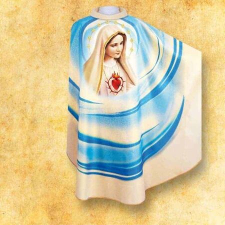 Casula com a imagem da Mãe de Deus de Fátima