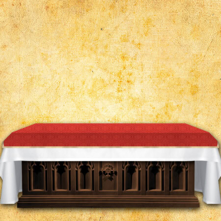 Cobertura de altar em jacquard vermelha