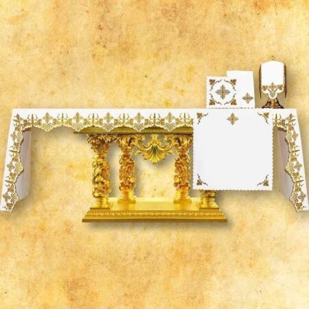 Toalha bordada com bordado dourado