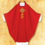 Casula bordada IHS vermelho