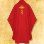 Casula bordada IHS vermelho
